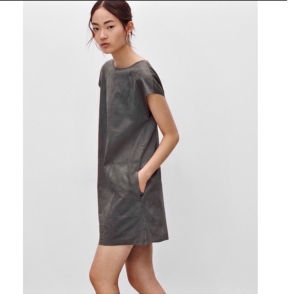 Aritzia Wilfred Free Nori Faux Suede Shift Dress Size Medium